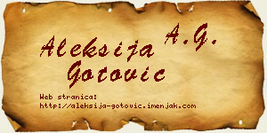Aleksija Gotović vizit kartica
